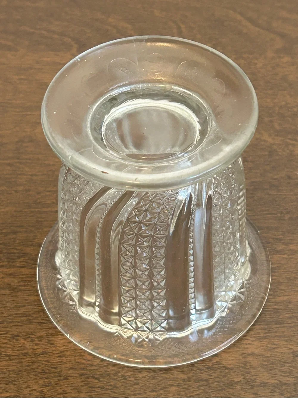 VINTAGE BEATTY BRADY GLASS CO 1898 EAPG FEATHER CLEAR GLASS SPOONER